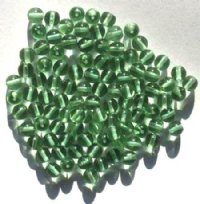 100 6mm Transparent Antique Green Round Glass Beads